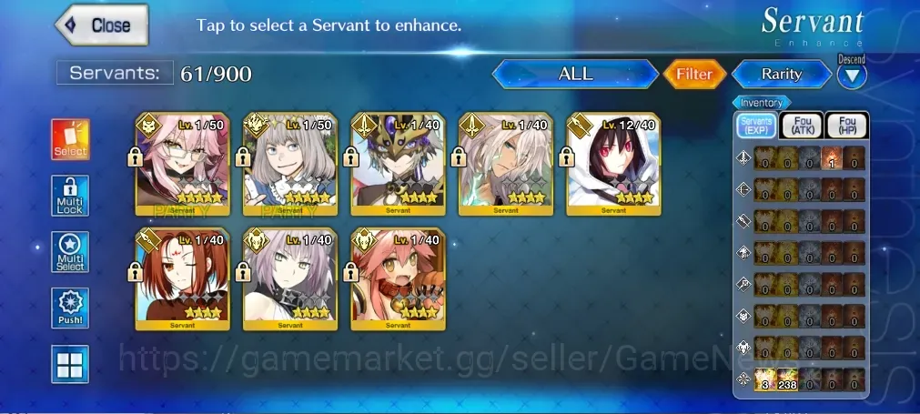 Fate-Grand Order Accounts NA Starter Fuyuki Lv 1|2 SSR Servant|R + O|(Koyanskaya Light, Oberon)|CE Marshal +Bodhisattva|31 1