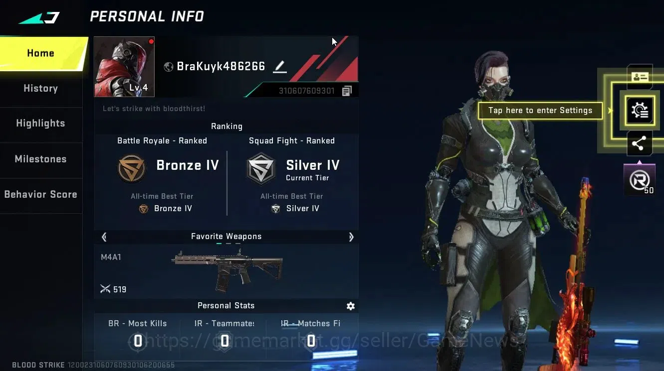 Blood Strike Accounts ASIA| ULTRA [M700-Boitatá] | LEGENDARY [HK416-Unde image 2