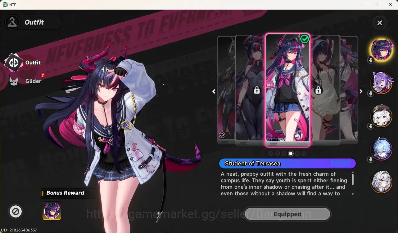 Neverness to Everness Accounts EU|Hunter Lv 33|4 S-Class/1 Limited [Shinku Awaken 3 + Sign + Student Outfit]|6 A-Class|MC 6