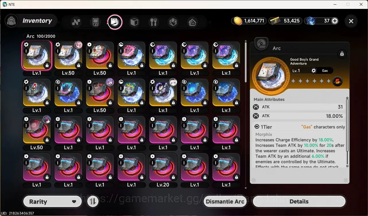 Neverness to Everness Accounts EU|Hunter Lv 33|4 S-Class/1 Limited [Shinku Awaken 3 + Sign + Student Outfit]|6 A-Class|MC 9