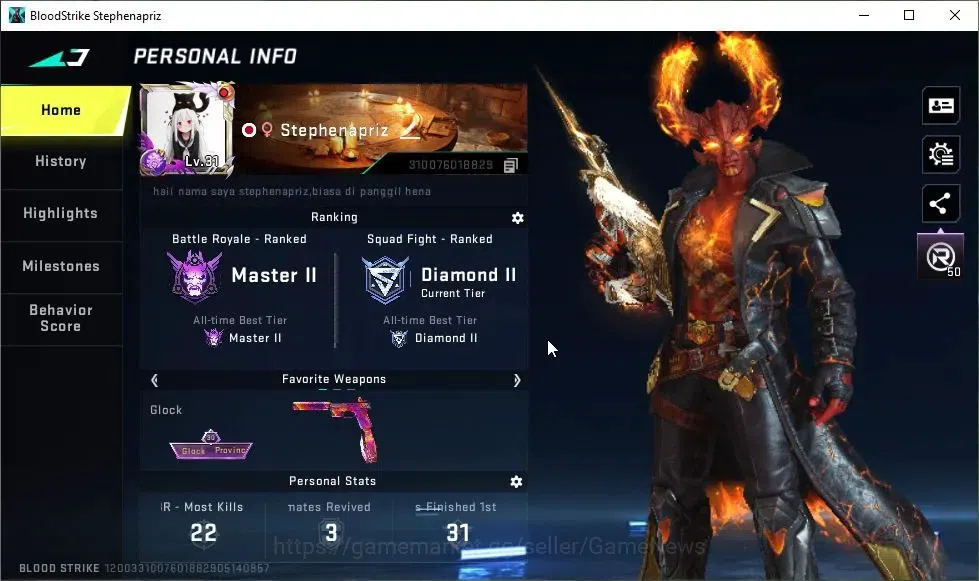 Blood Strike Accounts ASIA|ETERNAL Desert Eagle-Scorpius|4 ULTRA[FN2000, image 2