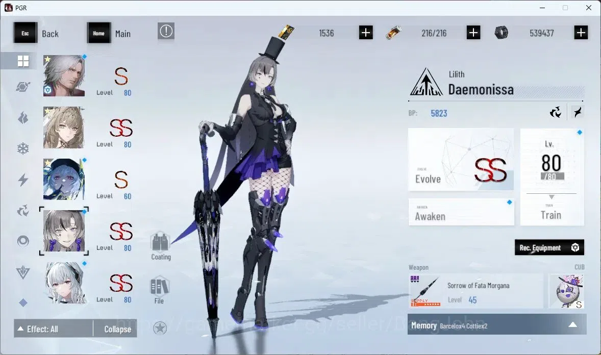 Punishing: Gray Raven Accounts ASIA|Lv 75| [S Daemonissa,S Limpidity,S Parhelion, image 10