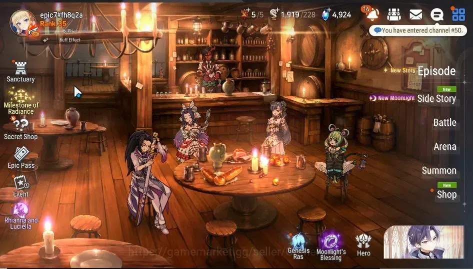 Epic Seven Accounts GLOBAL Unverif|New Era|2 ML(US Choux,SB Aramintha) image 1