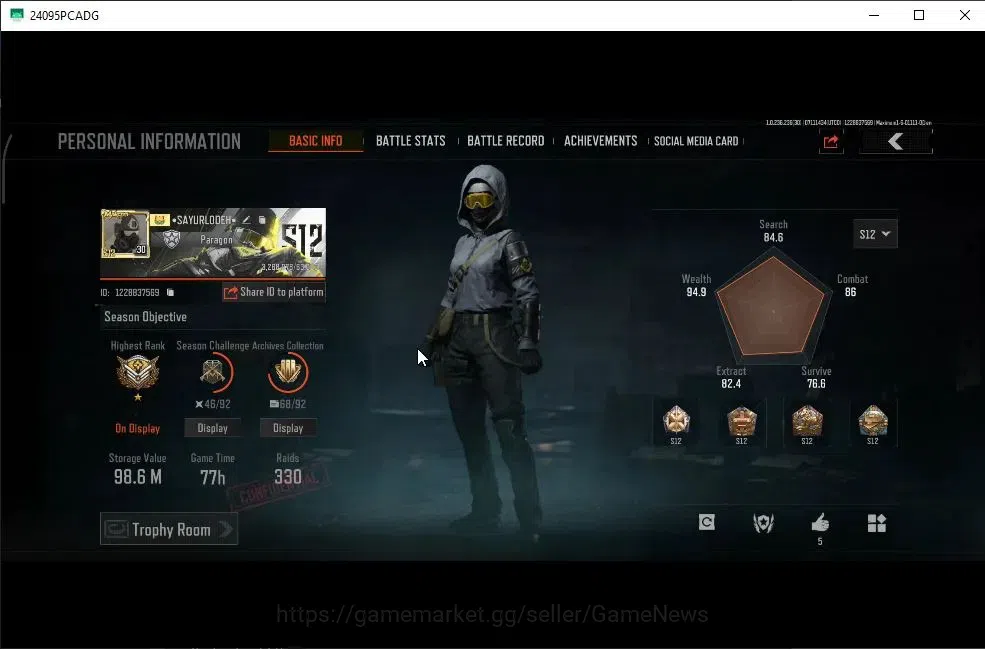 Arena Breakout Accounts High Value MOBILE|Lvl 30|SV 98,6M|CV 85M|7 Set|ET AKM|LS M4A1,CB FAL,ET AK-47N,QS AKS-74U,WP AR-57 2