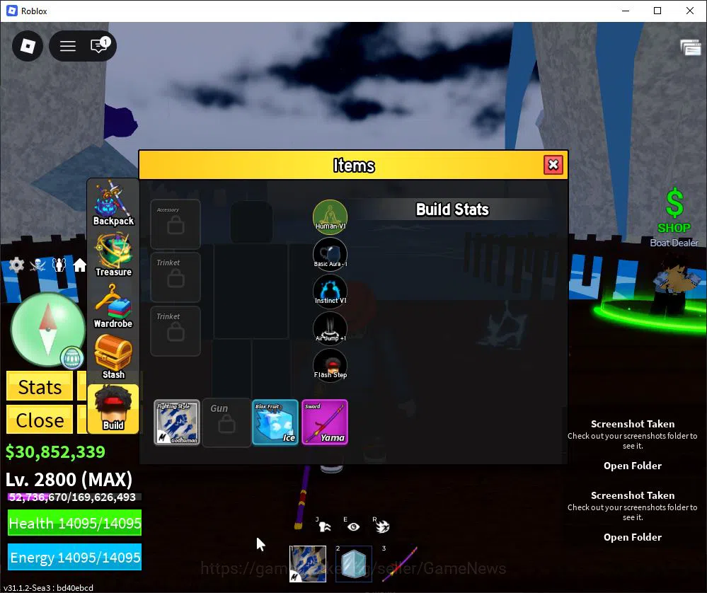 Roblox Accounts Blox Fruit |Lv Max + Ice,GodHuman|30M Beli 57K Fra image 9