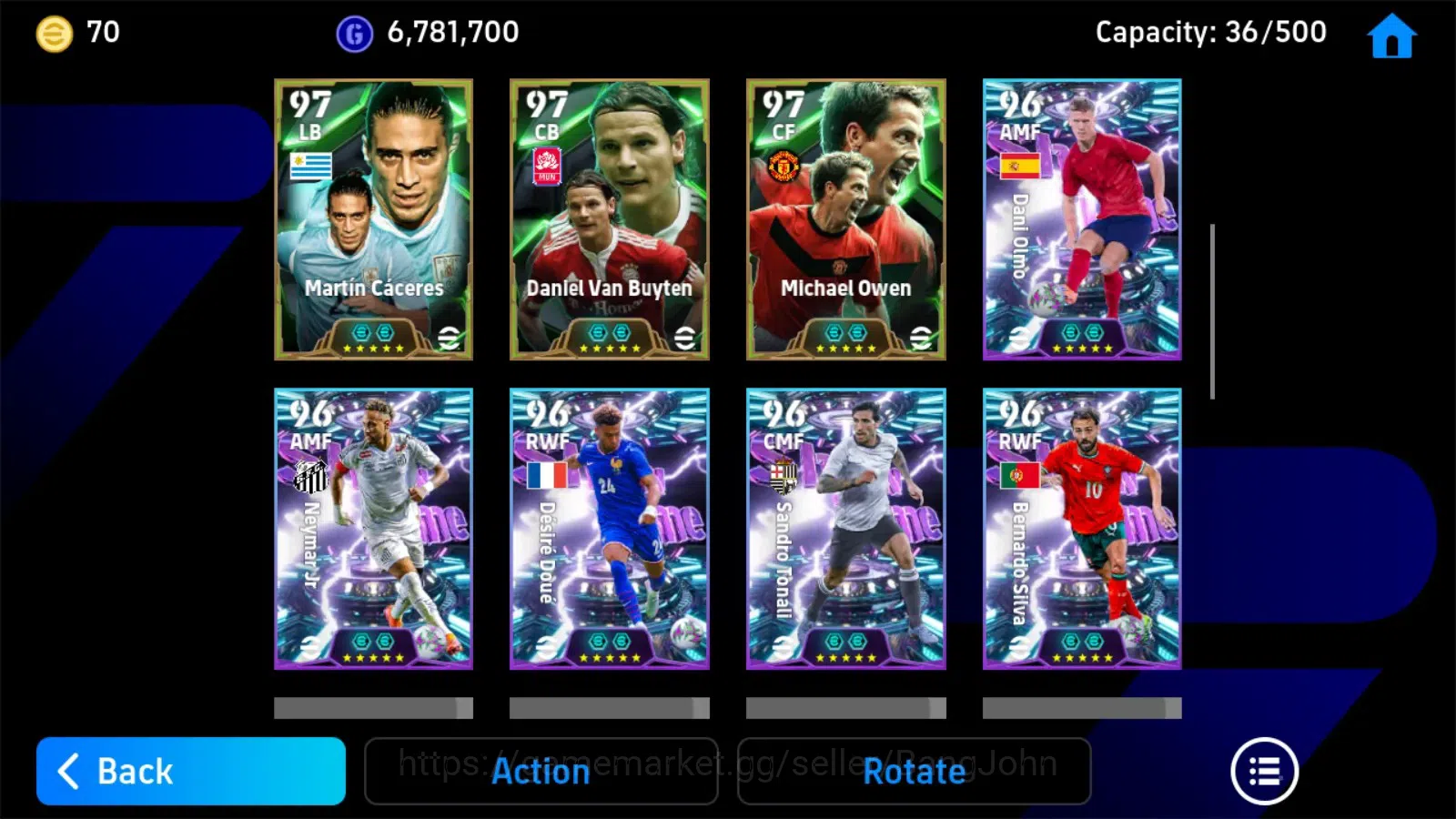 eFootball Accounts ANDROID|PW 3202|Cruyff epic,Marcelo Naruto,Zanetti image 4
