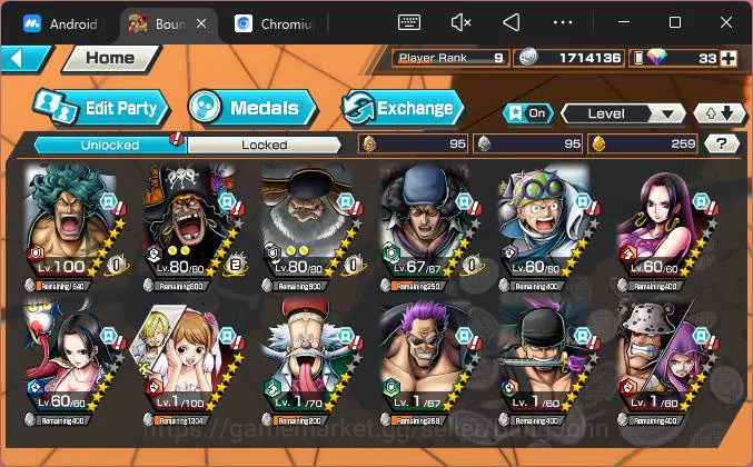 One Piece Bounty Rush Accounts GLOBAL|5 EX|4emperor Teach,FilmZ Zhepyr,5elders Sa image 2