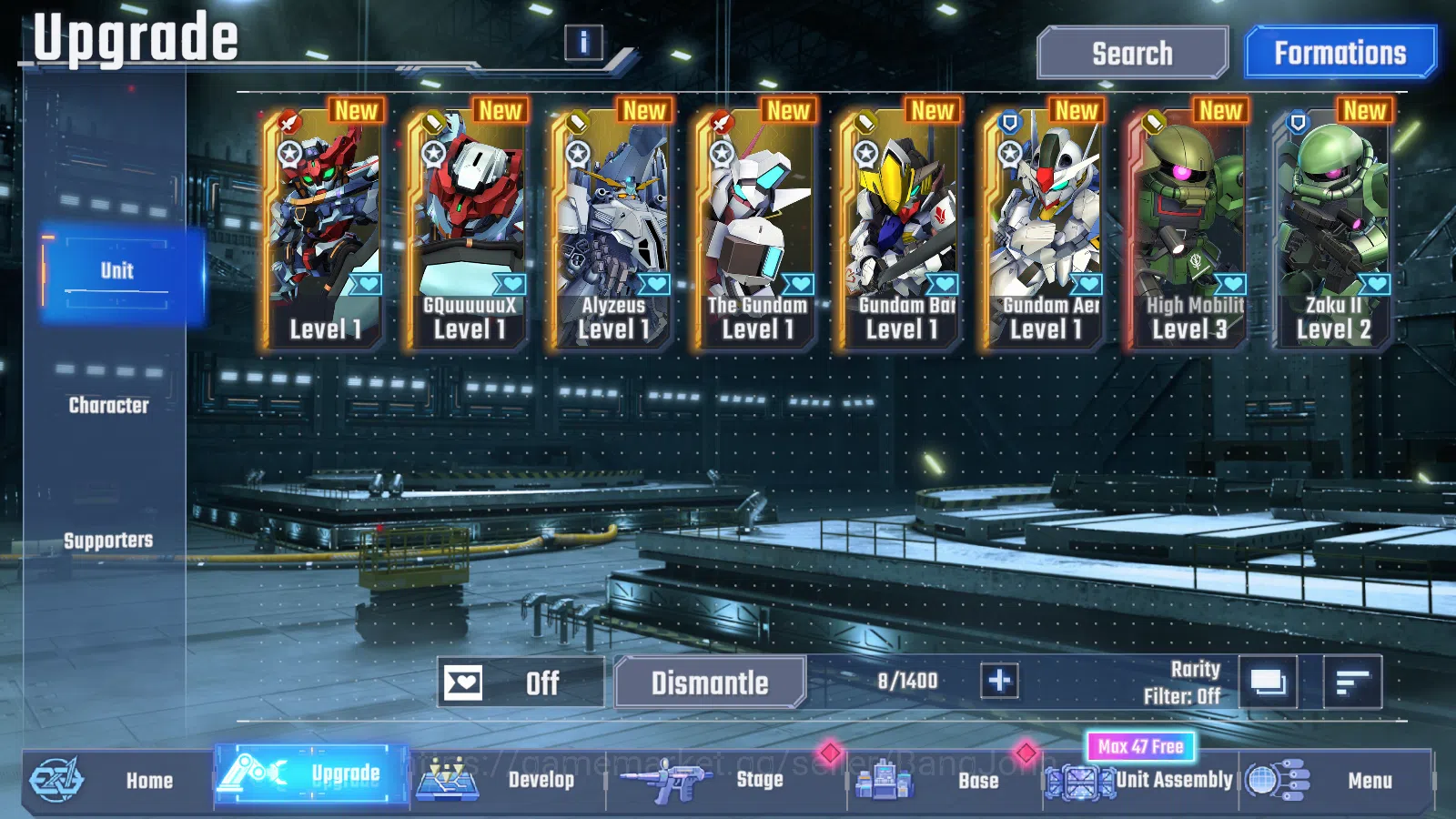 SD Gundam G Generation ETERNAL Accounts Global Rank 1 | FreshStory | 100+K Diamond, Selector Banner On, 6Gundam SSR+ 2Supp 2