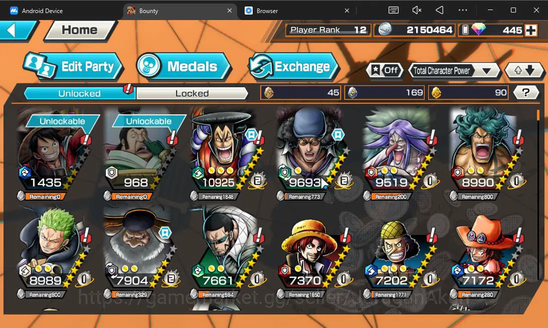 One Piece Bounty Rush Accounts Global | 4 META EX 440 RD | Onigashima Zoro, BP Ku image 4
