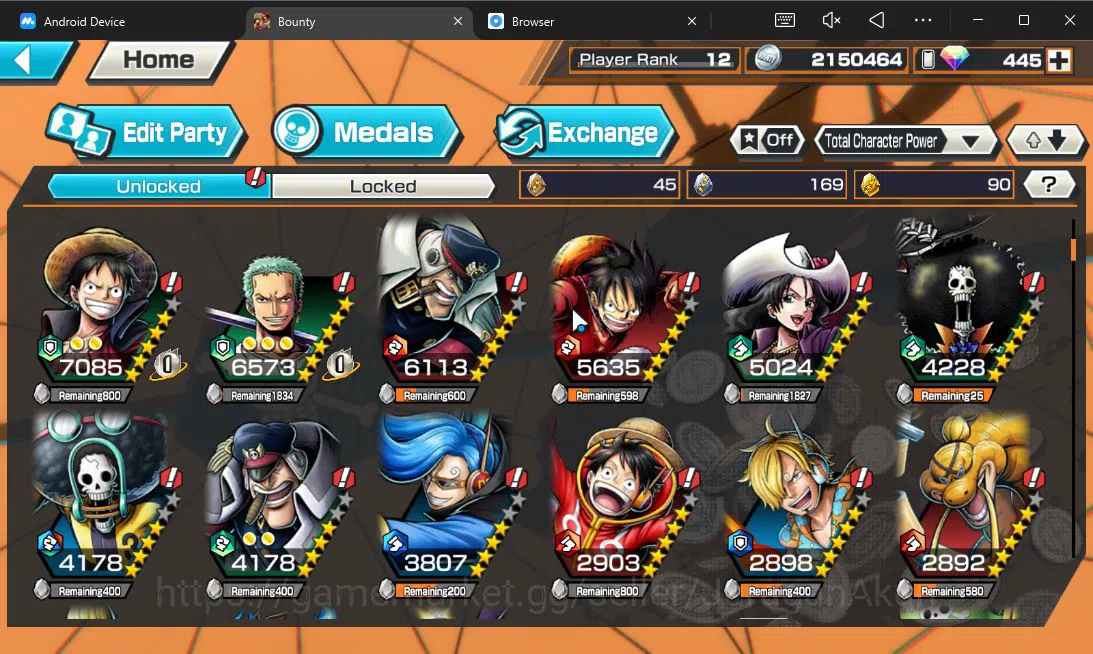 One Piece Bounty Rush Accounts Global | 4 META EX 440 RD | Onigashima Zoro, BP Ku image 6