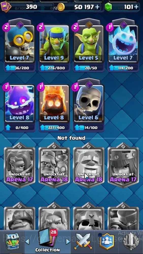 Clash Royale Accounts Lvl 390|KTL 9|Trophy 3334|Card 51|Limited Skin|1 H image 8