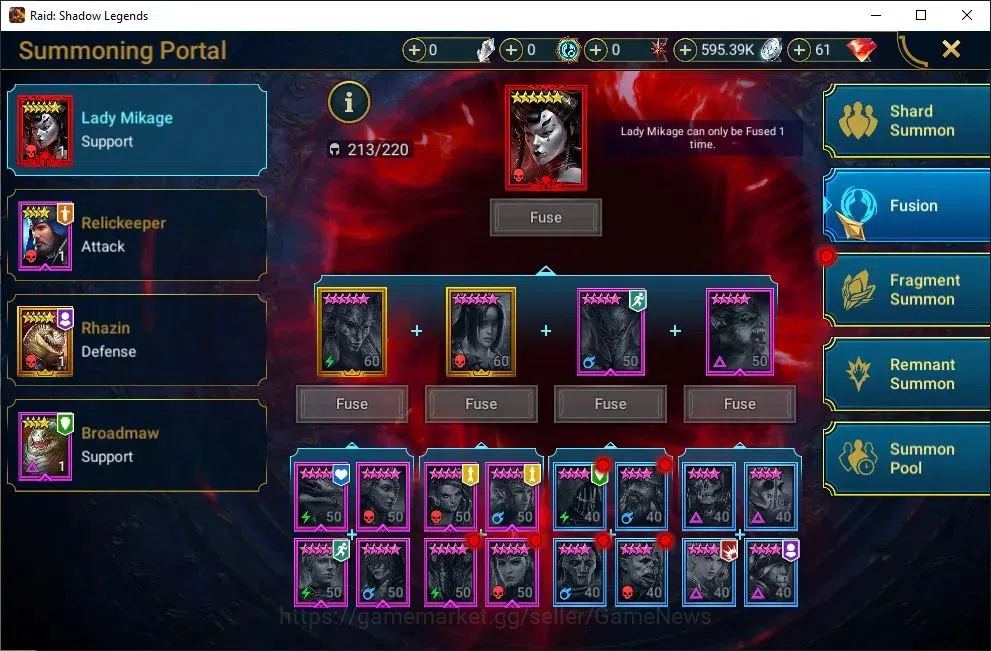 Raid: Shadow Legends Accounts Lv36 1,1M Power|1 Mythic(Galathir)|24 Legend(Ninja image 20