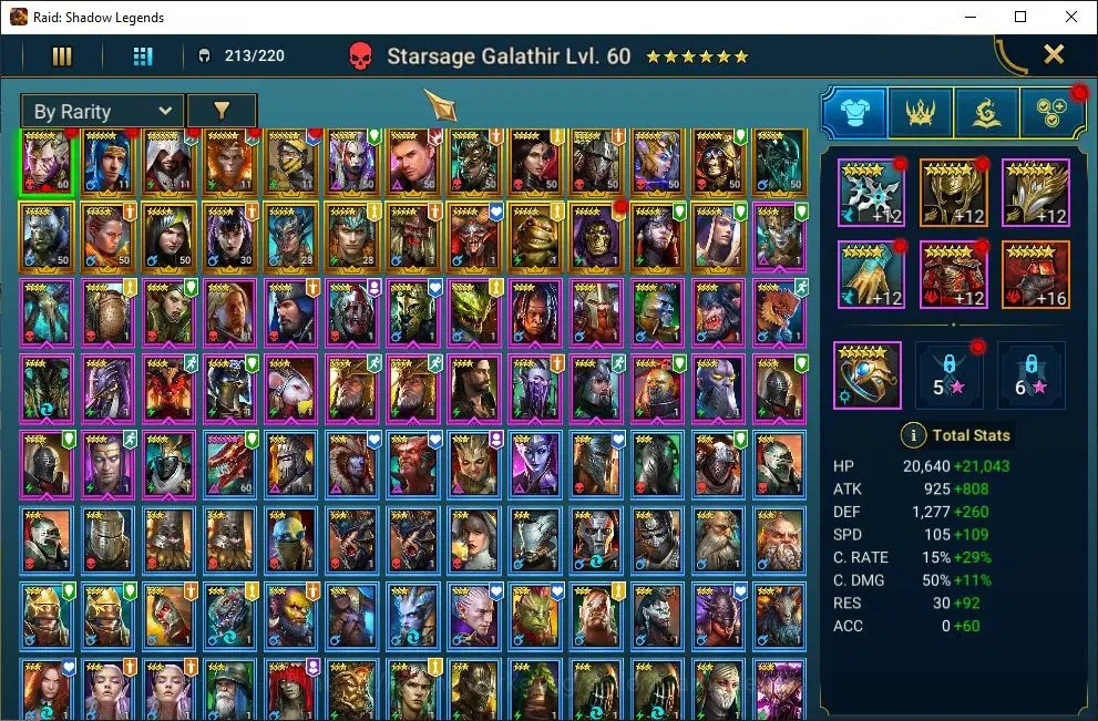 Raid: Shadow Legends Accounts Lv36 1,1M Power|1 Mythic(Galathir)|24 Legend(Ninja image 3