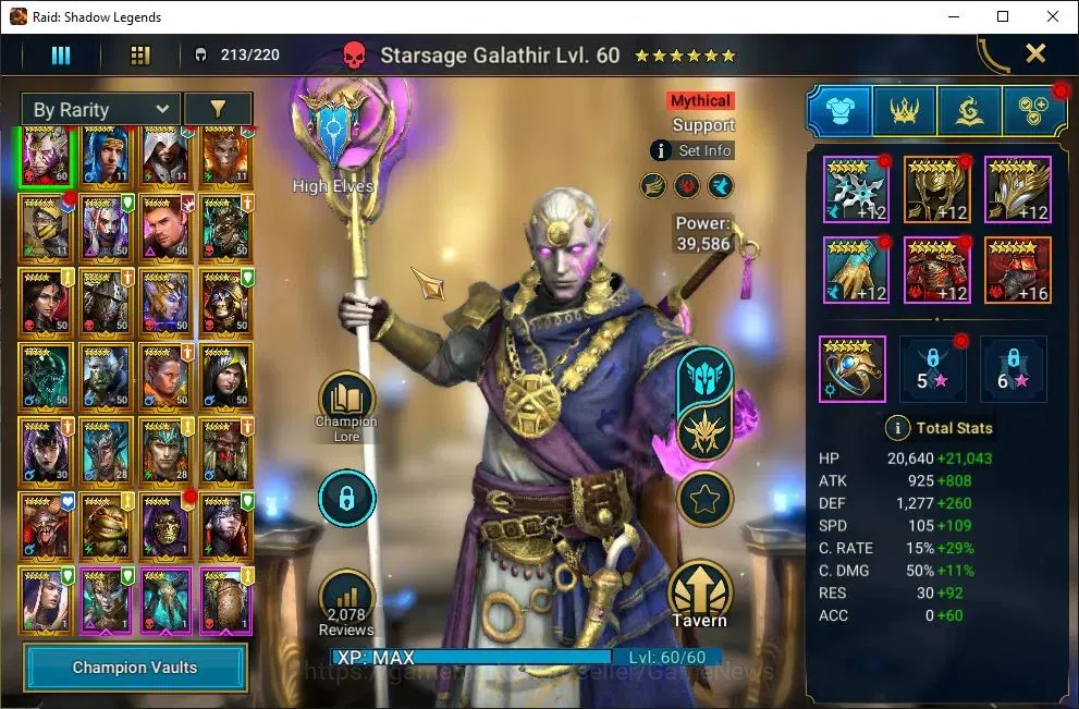Raid: Shadow Legends Accounts Lv36 1,1M Power|1 Mythic(Galathir)|24 Legend(Ninja image 4