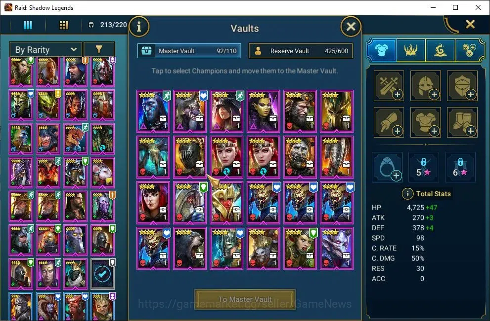 Raid: Shadow Legends Accounts Lv36 1,1M Power|1 Mythic(Galathir)|24 Legend(Ninja image 6