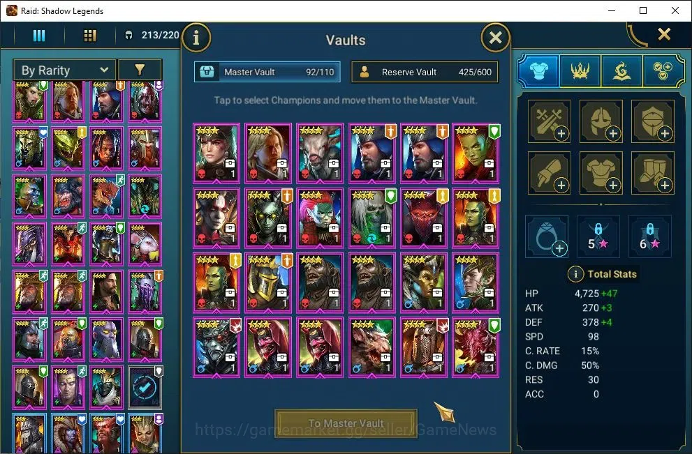 Raid: Shadow Legends Accounts Lv36 1,1M Power|1 Mythic(Galathir)|24 Legend(Ninja image 7