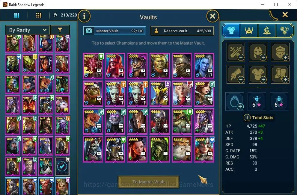 Raid: Shadow Legends Accounts Lv36 1,1M Power|1 Mythic(Galathir)|24 Legend(Ninja image 8