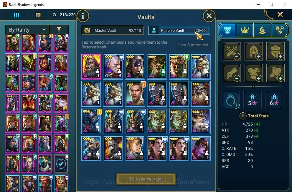 Raid: Shadow Legends Accounts Lv36 1,1M Power|1 Mythic(Galathir)|24 Legend(Ninja image 9