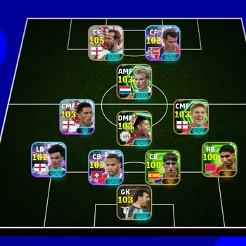 eFootball Accounts Legends & Iconic Players 4 MANAGER BOOSTER | COLECTIVE 3192+,PACK HARY KANE x SORLOTH x S GERARD x D