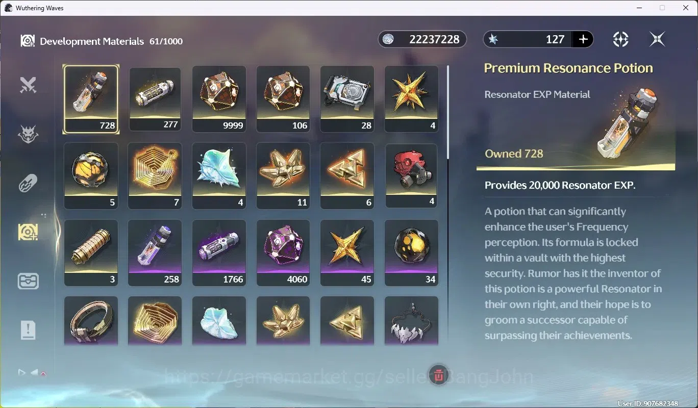 Wuthering Waves Accounts Mid-Game SEA|UL 48|Rank 5|1 Char Limited [Hiyuki RC5 + Sign],Rebecca|Mc Female|TakeMail WW185B 13