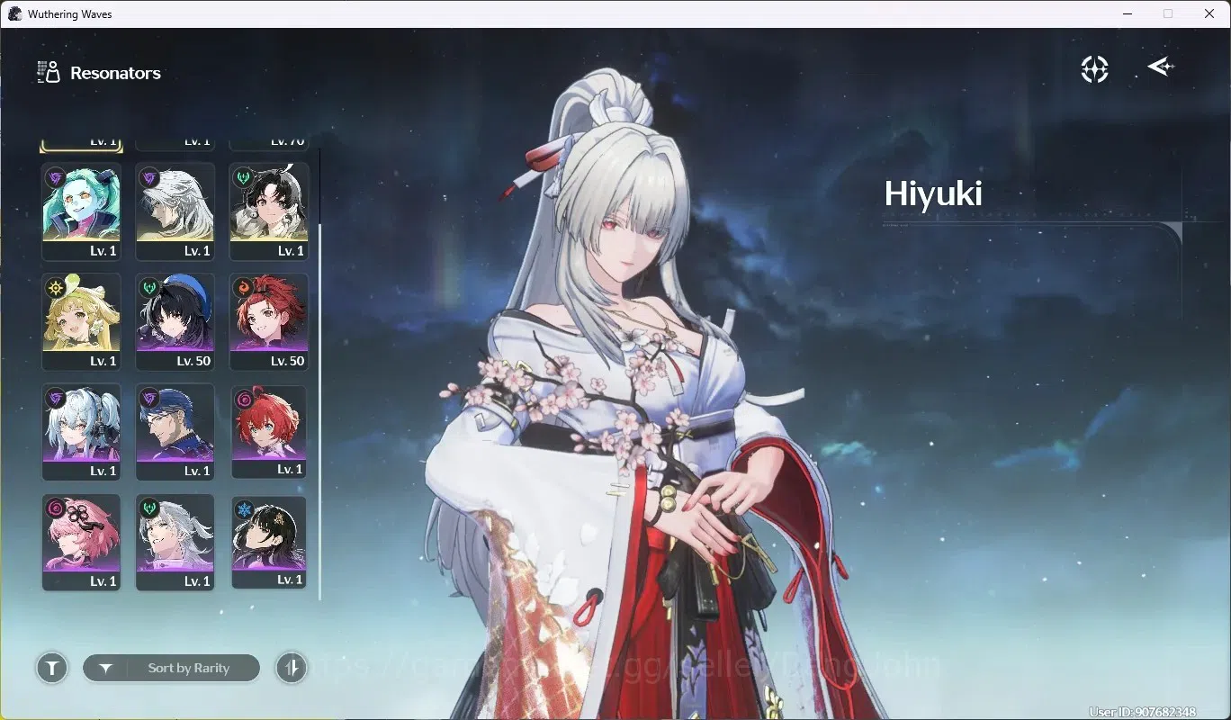 Wuthering Waves Accounts Mid-Game SEA|UL 48|Rank 5|1 Char Limited [Hiyuki RC5 + Sign],Rebecca|Mc Female|TakeMail WW185B 3