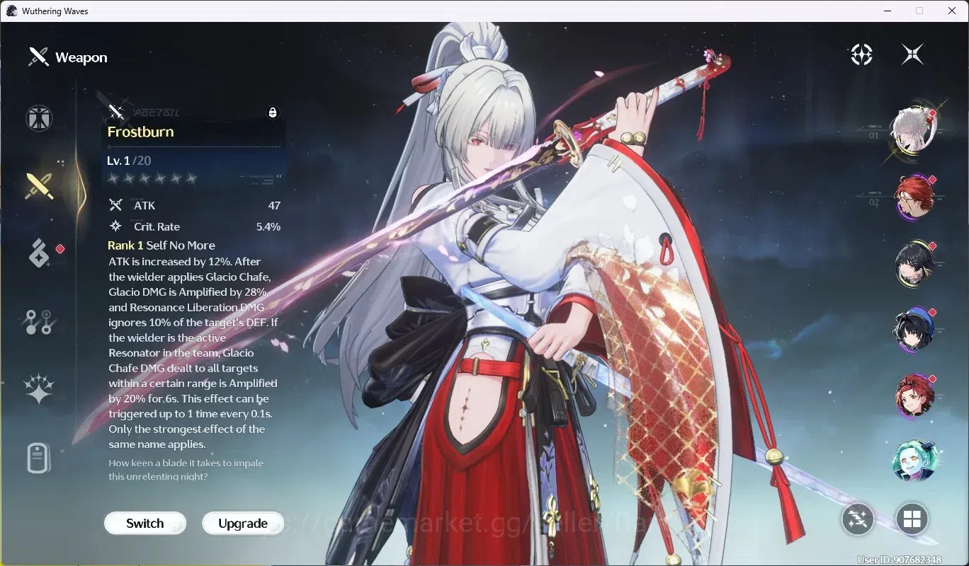 Wuthering Waves Accounts Mid-Game SEA|UL 48|Rank 5|1 Char Limited [Hiyuki RC5 + Sign],Rebecca|Mc Female|TakeMail WW185B 4