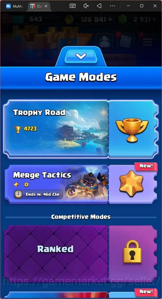 Clash Royale Accounts CL 643|KTL 11|Trophy 4723|Card 91|2 Hero|2 EVO|Are image 16