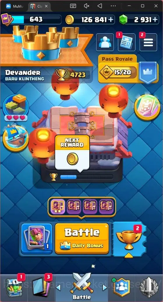 Clash Royale Accounts CL 643|KTL 11|Trophy 4723|Card 91|2 Hero|2 EVO|Are image 17