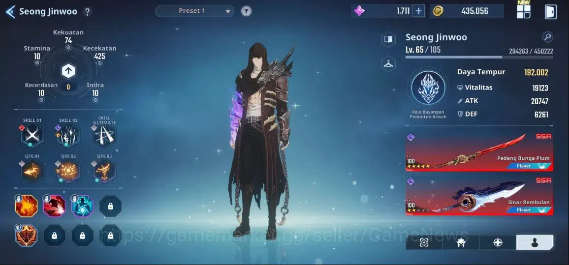 Solo Leveling: ARISE Accounts Power 579K | 11SSR (Goto A5+Sign, Han Semi A4+Sign image 4