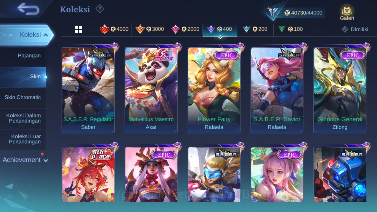 Mobile Legends: Bang Bang Accounts Others Hero 92 | skin 188 | cc natalia | epic luo yi | epic pharsa | lunar fest change 11