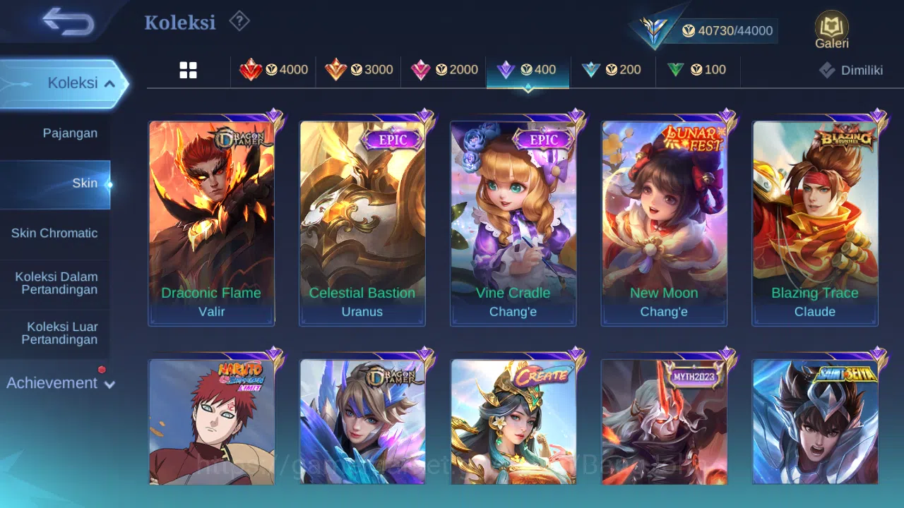 Mobile Legends: Bang Bang Accounts Others Hero 92 | skin 188 | cc natalia | epic luo yi | epic pharsa | lunar fest change 14