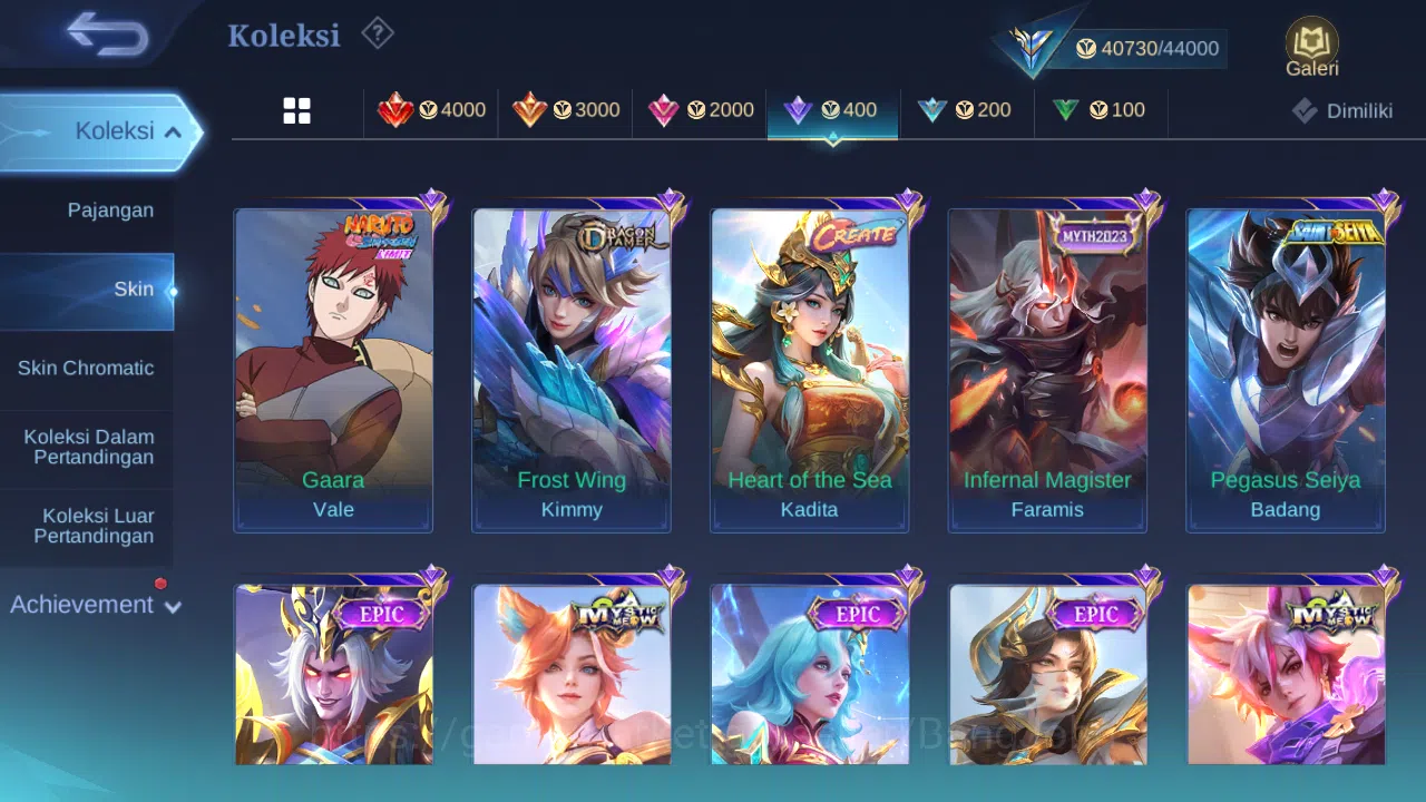 Mobile Legends: Bang Bang Accounts Others Hero 92 | skin 188 | cc natalia | epic luo yi | epic pharsa | lunar fest change 15