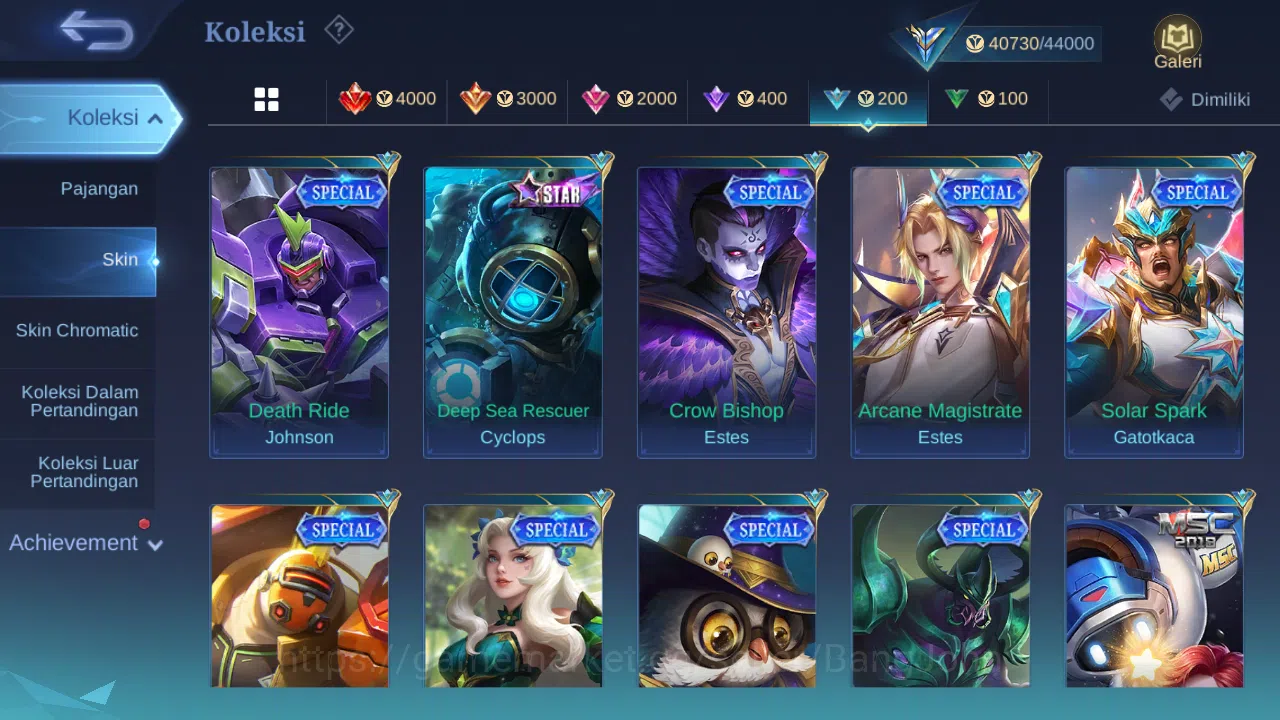 Mobile Legends: Bang Bang Accounts Others Hero 92 | skin 188 | cc natalia | epic luo yi | epic pharsa | lunar fest change 17