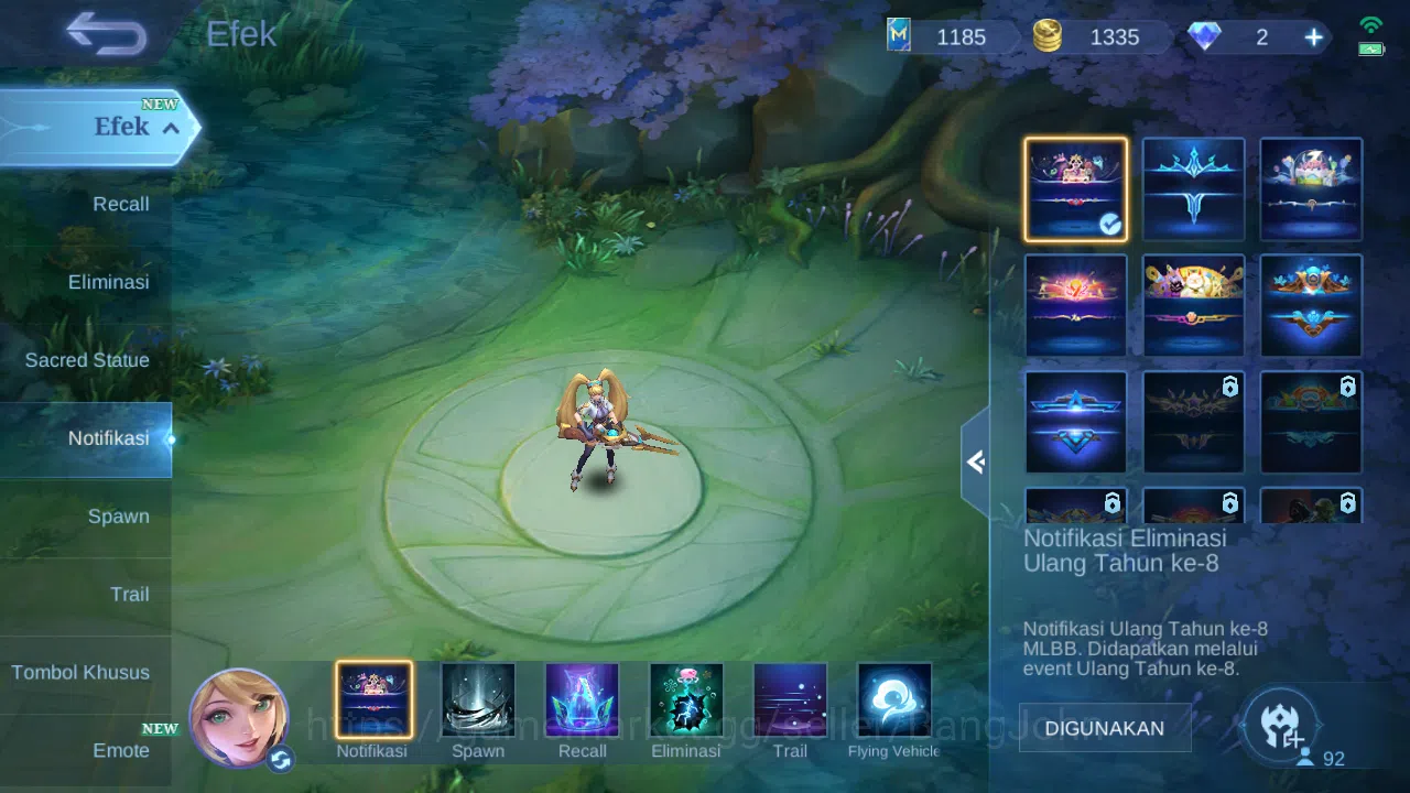 Mobile Legends: Bang Bang Accounts Others Hero 92 | skin 188 | cc natalia | epic luo yi | epic pharsa | lunar fest change 8