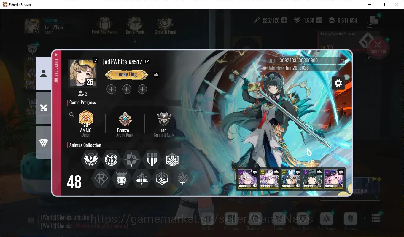 Etheria: Restart Accounts Global-S25|Lv26|1,5K Crystal|12 SSR[Lian,Yeli,Plum image 13