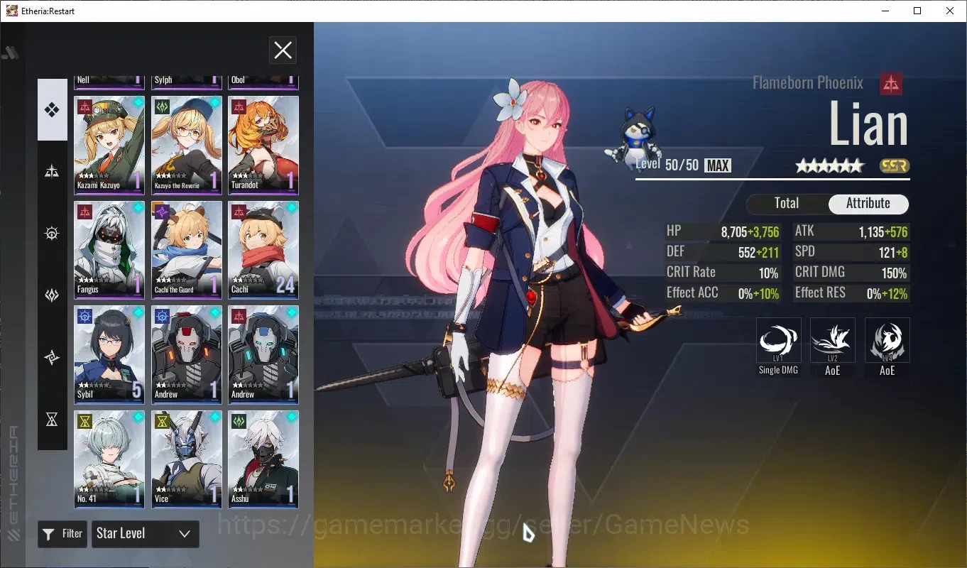 Etheria: Restart Accounts Global-S25|Lv26|1,5K Crystal|12 SSR[Lian,Yeli,Plum image 6