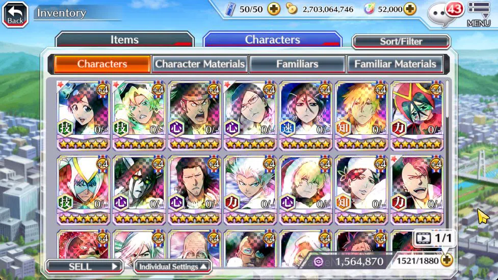 Bleach: Brave Souls Accounts [Global] 52K Orbs|Gisele,Candice TYBW26,Ganju,Uryu image 14