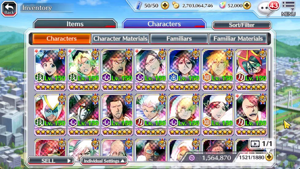 Bleach: Brave Souls Accounts [Global] 52K Orbs|Gisele,Candice TYBW26,Ganju,Uryu image 15