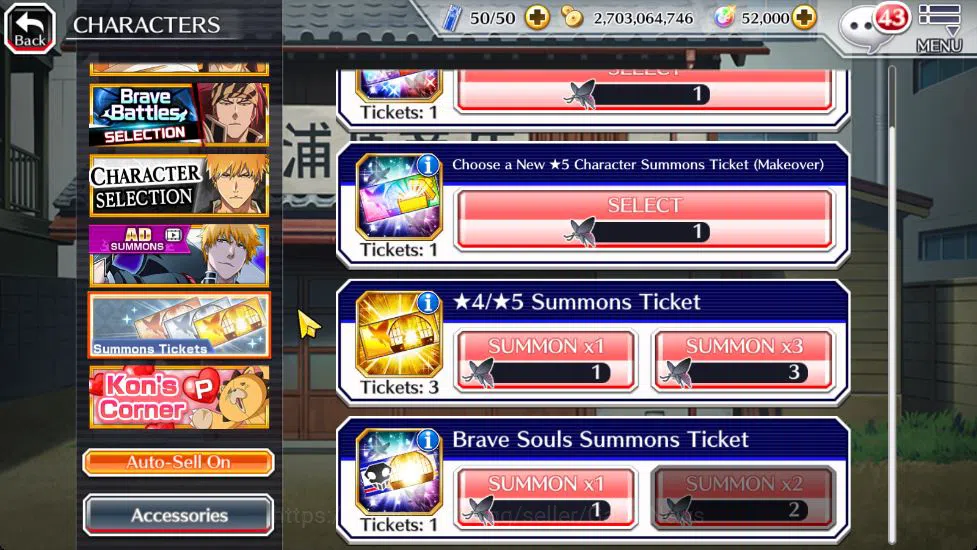 Bleach: Brave Souls Accounts [Global] 52K Orbs|Gisele,Candice TYBW26,Ganju,Uryu image 5
