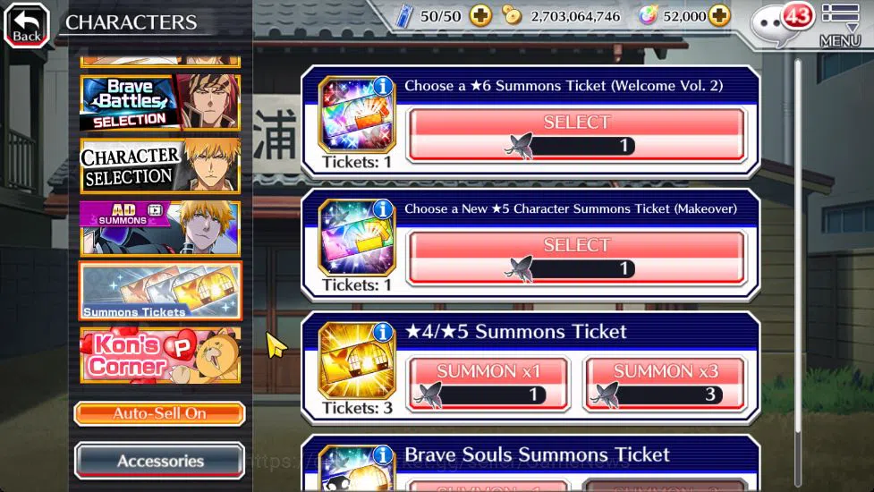 Bleach: Brave Souls Accounts [Global] 52K Orbs|Gisele,Candice TYBW26,Ganju,Uryu image 6