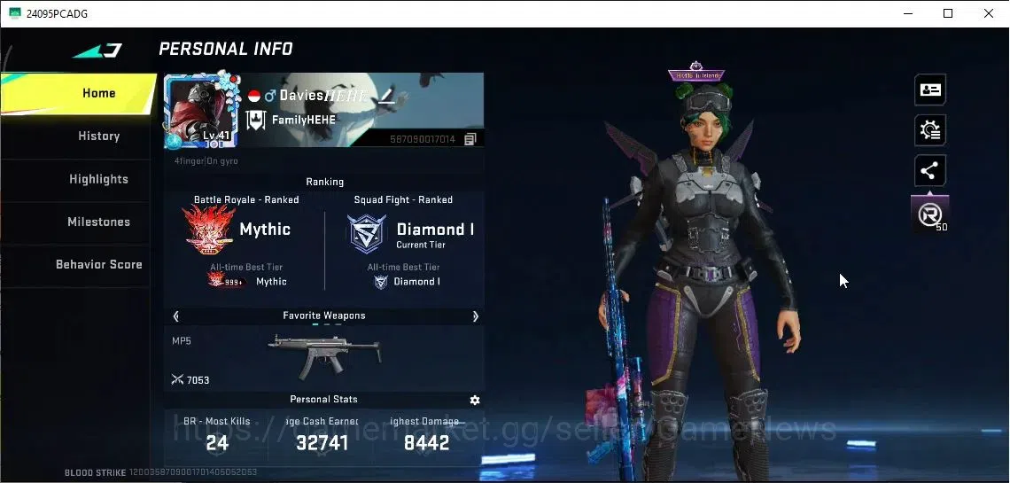 Blood Strike Accounts ASIA|Collab 7DS [AK47,Kar98k,QBZ95]+4 ULTRA [Zero, image 2