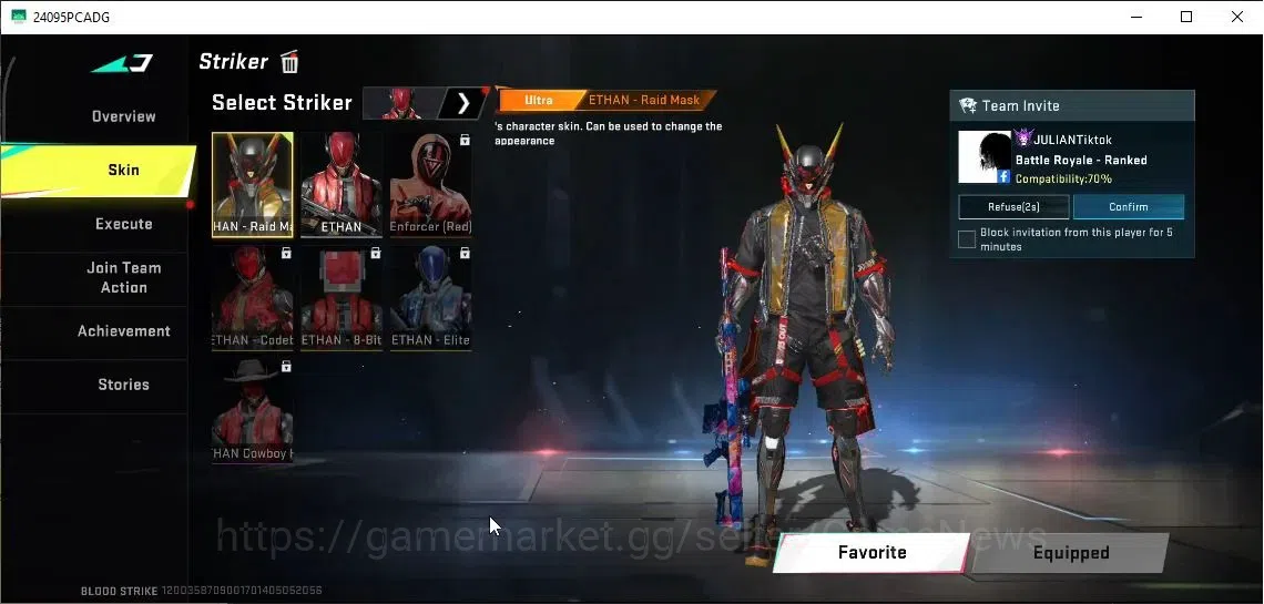 Blood Strike Accounts ASIA|Collab 7DS [AK47,Kar98k,QBZ95]+4 ULTRA [Zero, image 4