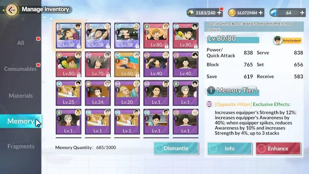 HAIKYU!! FLY HIGH Accounts SEA Lvl 53|4 SP [Kotaro,Keiji,Takanobu Aone,Wakato image 11