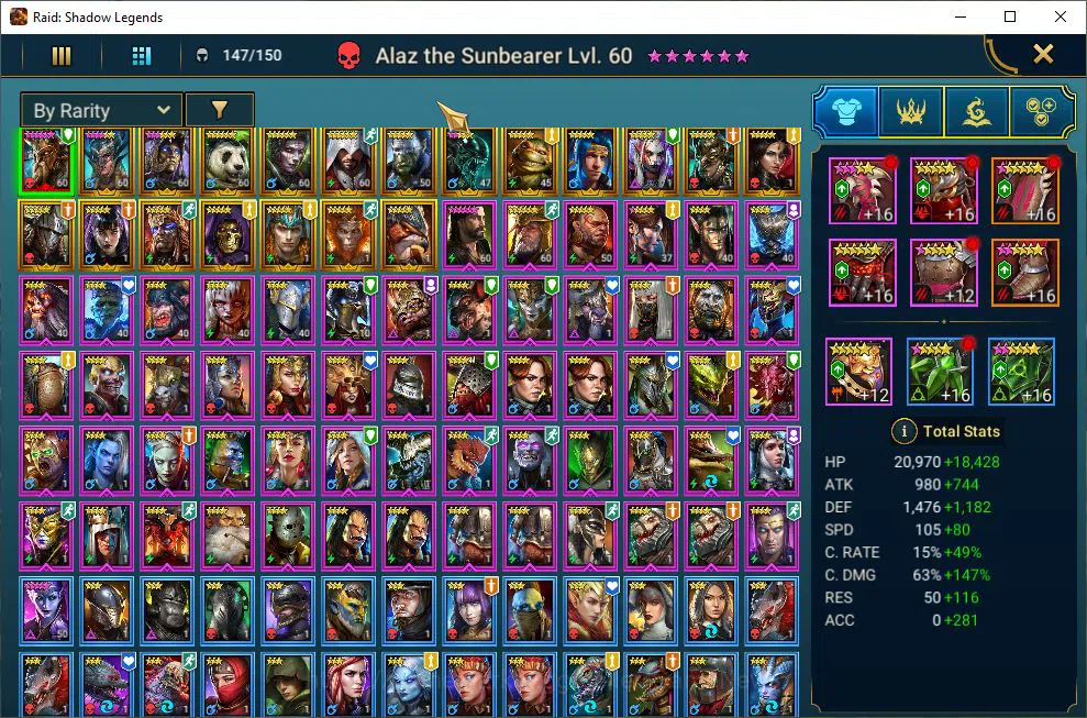 Raid: Shadow Legends Accounts Lv42 1M Power|1 Mythic(Alaz)|19 Legend(Ninja,Alice image 2