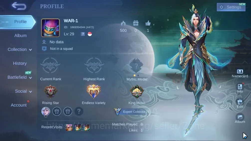 Mobile Legends: Bang Bang Accounts Collector Expert Collector IV|Skin 85| Collector Ling, Collector Badang,Floryn Sanrio 1