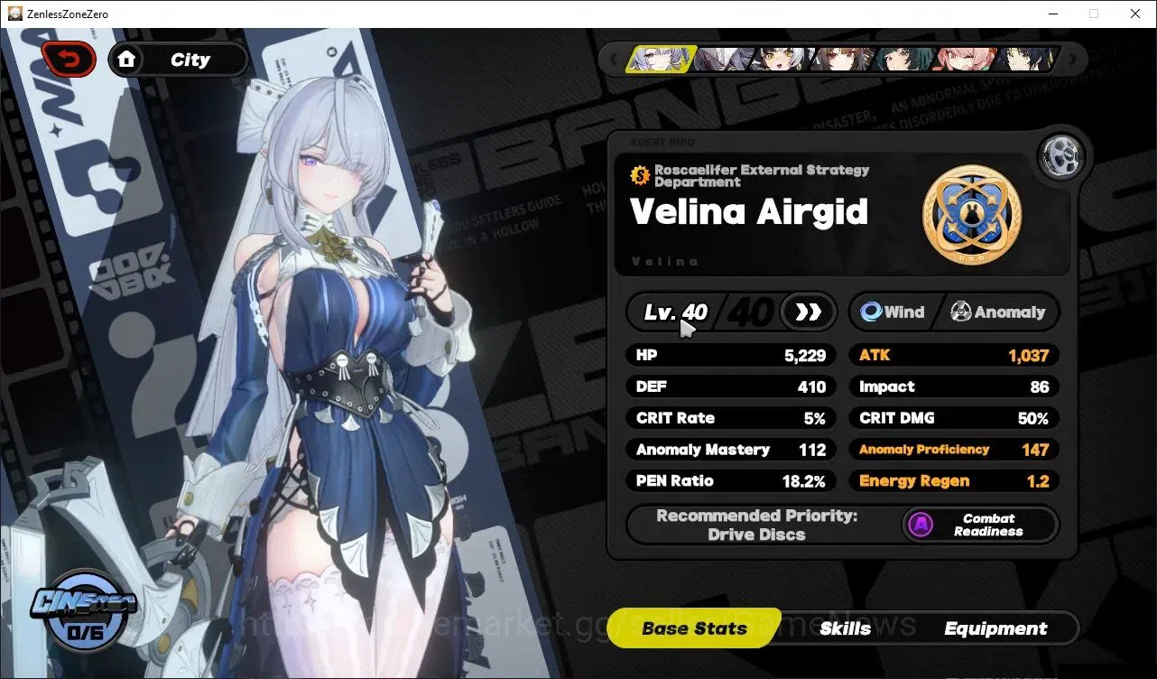 Zenless Zone Zero Accounts Starter ASIA|IK 39|1,1K Chrome|7 LMT 1 PremTeam[(Ye 15