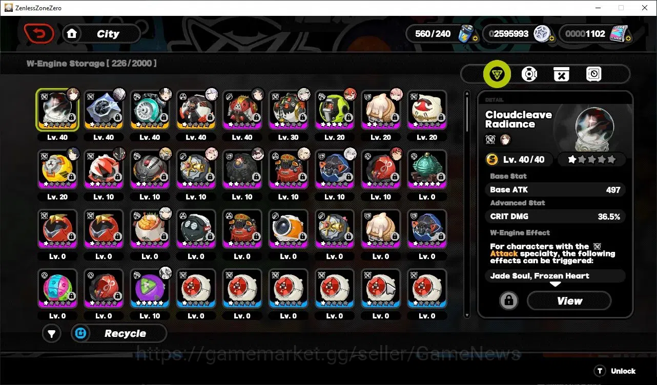 Zenless Zone Zero Accounts Starter ASIA|IK 39|1,1K Chrome|7 LMT 1 PremTeam[(Ye 16