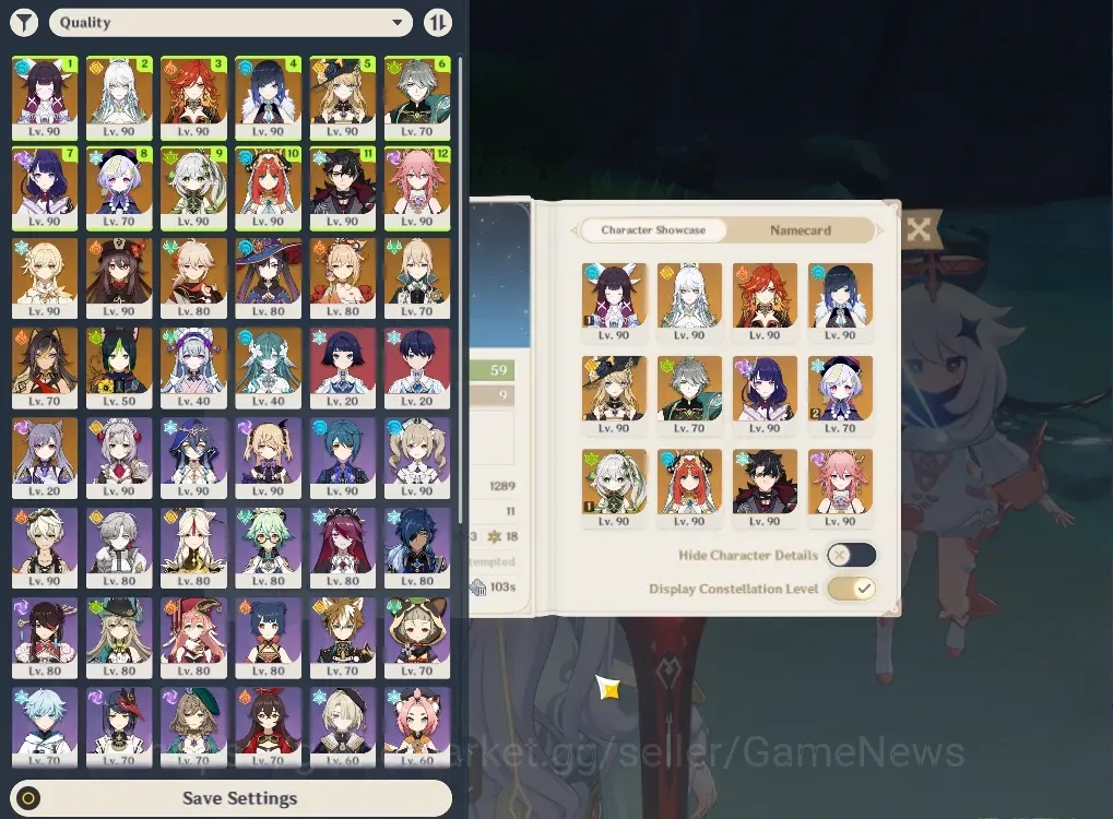 Genshin Impact Accounts Others Asia|AR 59|Free HSR|15 Limited+6(*Wp)|Hu 1