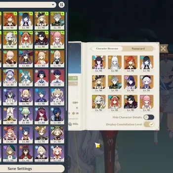 Genshin Impact Accounts Others Asia|AR 59|Free HSR|15 Limited+6(*Wp)|Hu