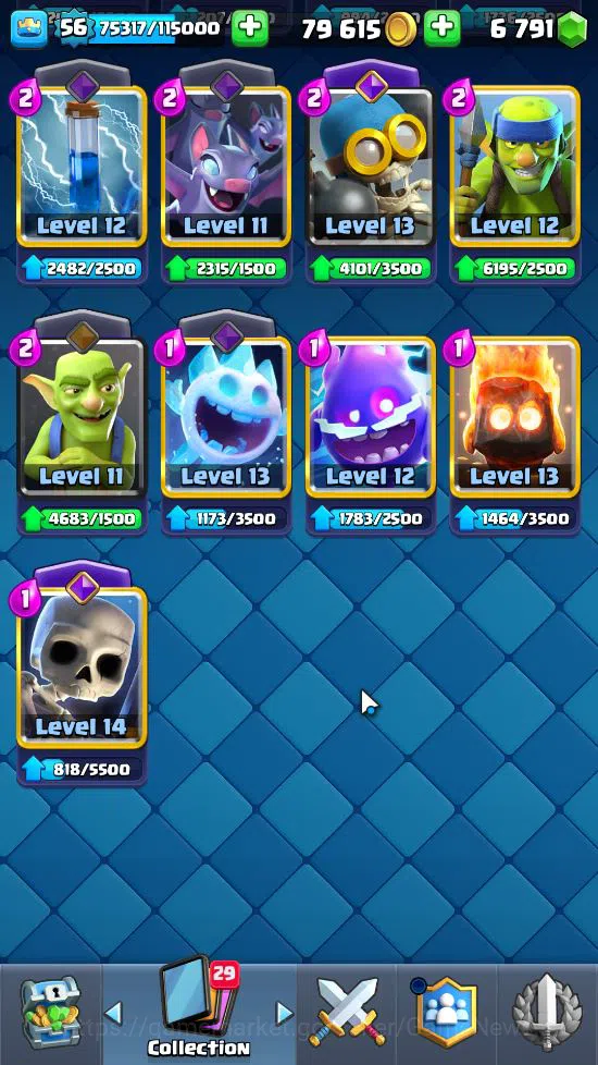 Clash Royale Accounts Lv 56|Trophy 9591|KTL 15|Limited Skin|Card 121|3 H image 11